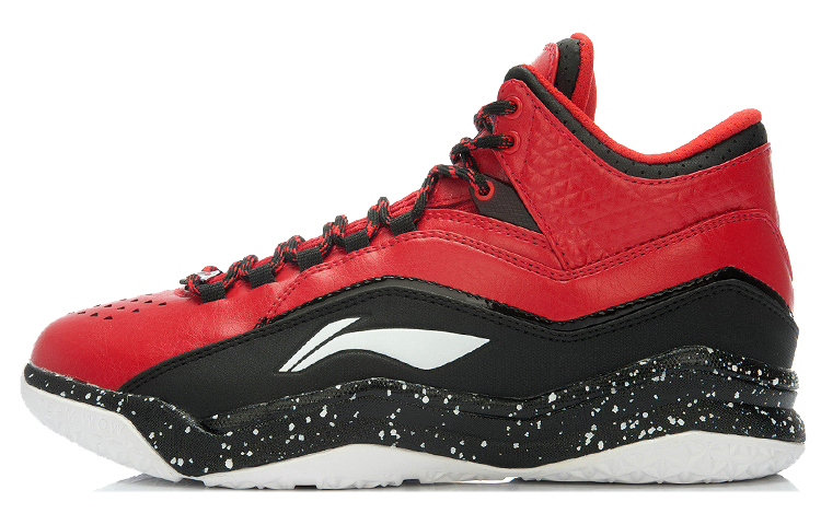 LiNing Li Ning WOW 3 Wade's Way 3 court mid-top basketball shoes men's and women's same style red black and white popular version