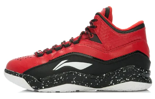 LiNing Li Ning WOW 3 Wade's Way 3 court mid-top basketball shoes men's and women's same style red black and white popular version