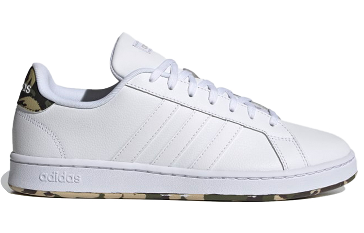 Мужские кеды adidas neo GRAND COURT (бело-зеленые) — Белый / зелёный — фото 2