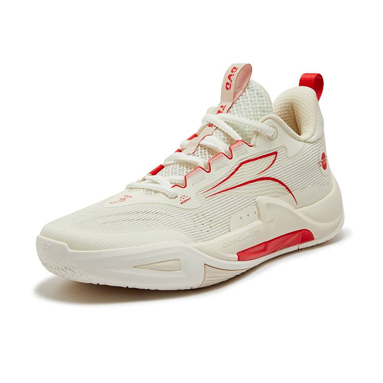 361° DVD TEAM 2 SE Cushioning Slip Resistant Abrasion Resistant Low top Basketball Shoes Men’s Lotus Seed White