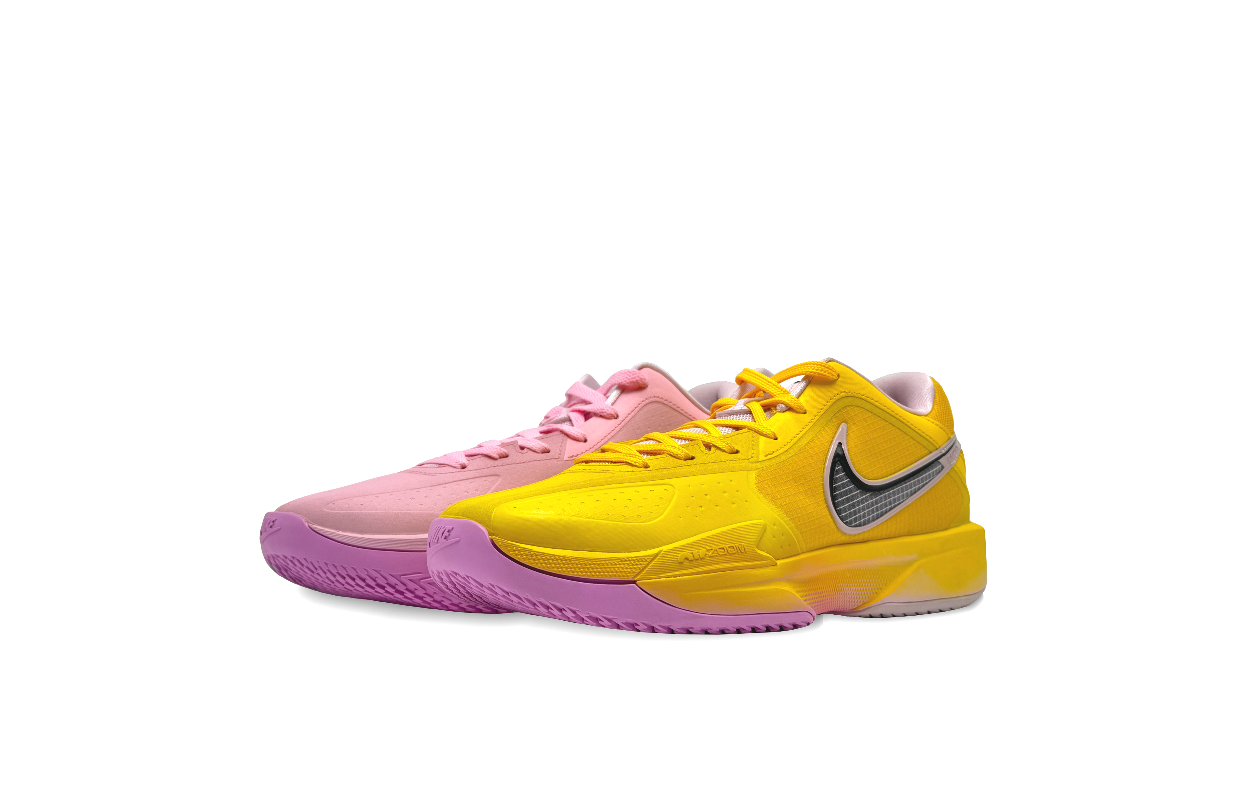 Nike G.T. CUT CROSS Slip Resistant Abrasion Resistant Low top Basketball Shoes Unisex Yellow Pink