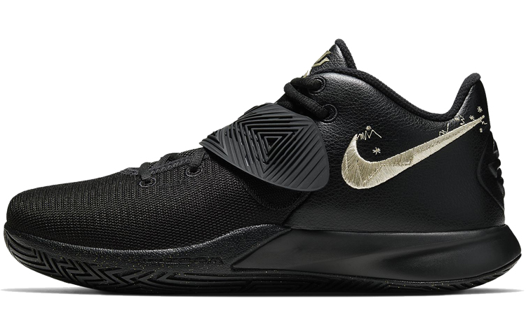 Баскетбольные кроссовки Nike Flytrap 3 (черно-золотые)