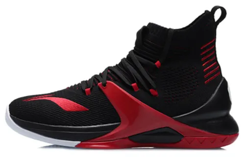 Li Ning Blockade High top Basketball Shoes Men's Black Red