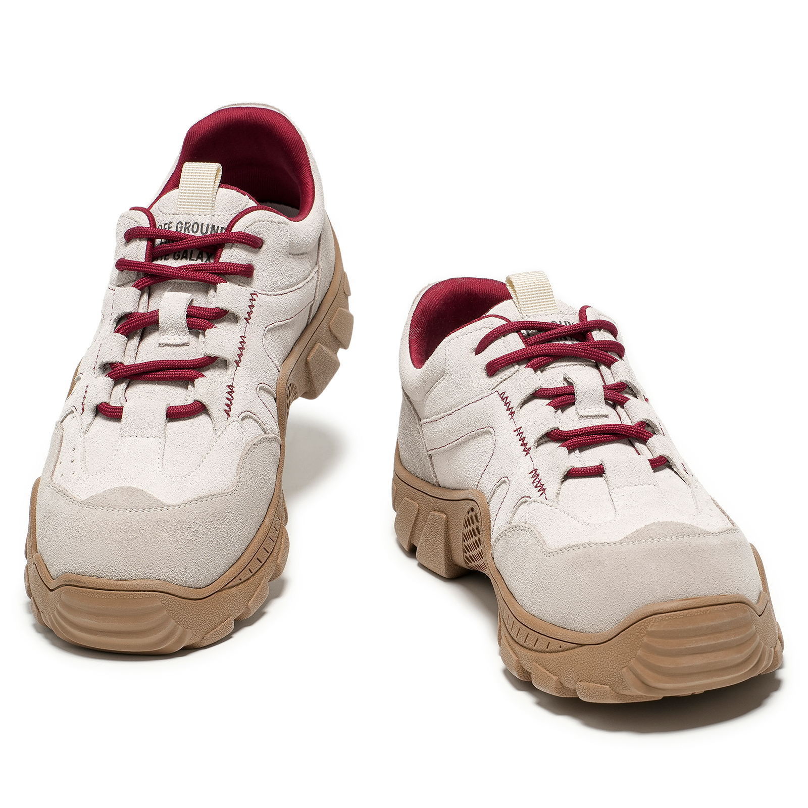 OG Offground Endless Wilderness Slip Resistant Abrasion Resistant Low top Mountaineering Shoes Unisex Beige Red