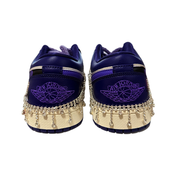 Jordan Air Jordan 1 Rose Night Low top Vintage Basketball Shoes Women’s Black Purple