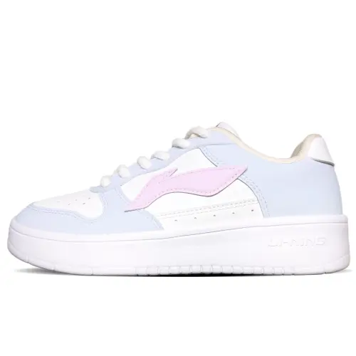 Li Ning Floating Boat Cushioning Lightweight Low top Skateboard Shoes Women's Blue Pink