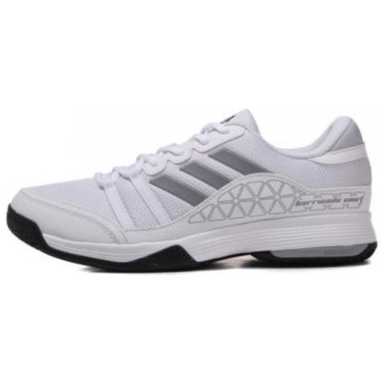 Adidas Barricade Slip Resistant Abrasion Resistant Low top Training Shoes Men's White Gray