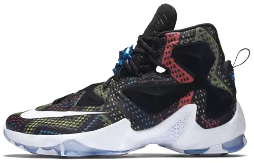 Nike Lebron 13 James Comfort Shock Absorbing Support High Top Basketball Shoes Men's Black 2016 Edition