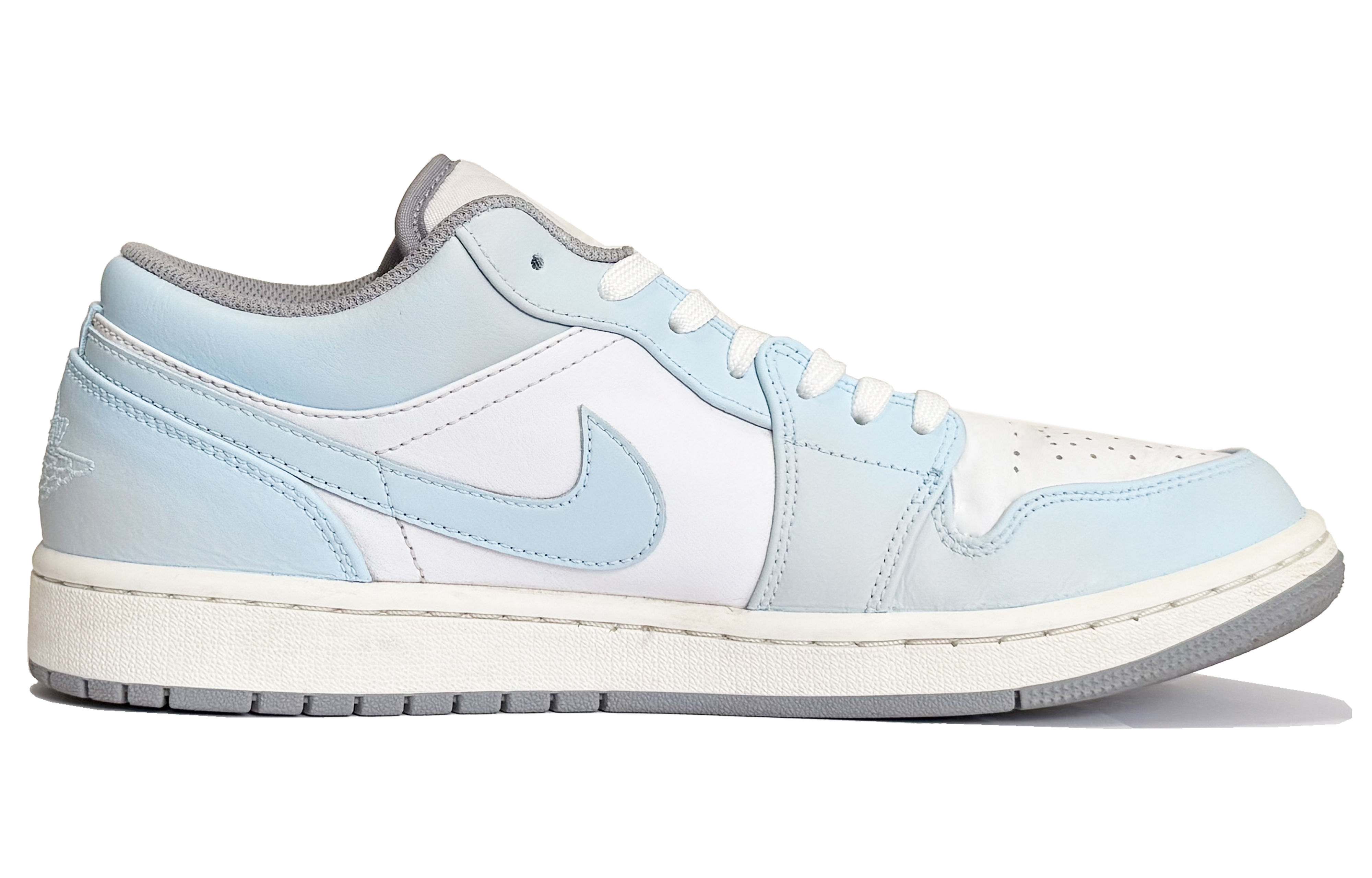 Jordan Air Jordan 1 Low top Vintage Basketball Shoes Men’s Light Blue