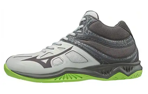 Mizuno Thunder Blade 2 Slip Resistant, Abrasion Resistant, Breathable Mid top Training Shoes Unisex Gray Green