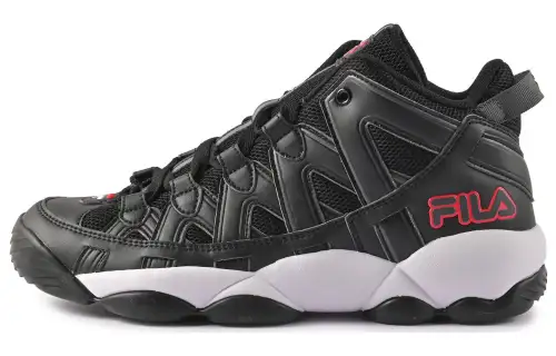 FILA Spaghetti C 1 Comfortable Cushioning, Wear Resistant Mid top Vintage Basketball Shoes Unisex Black