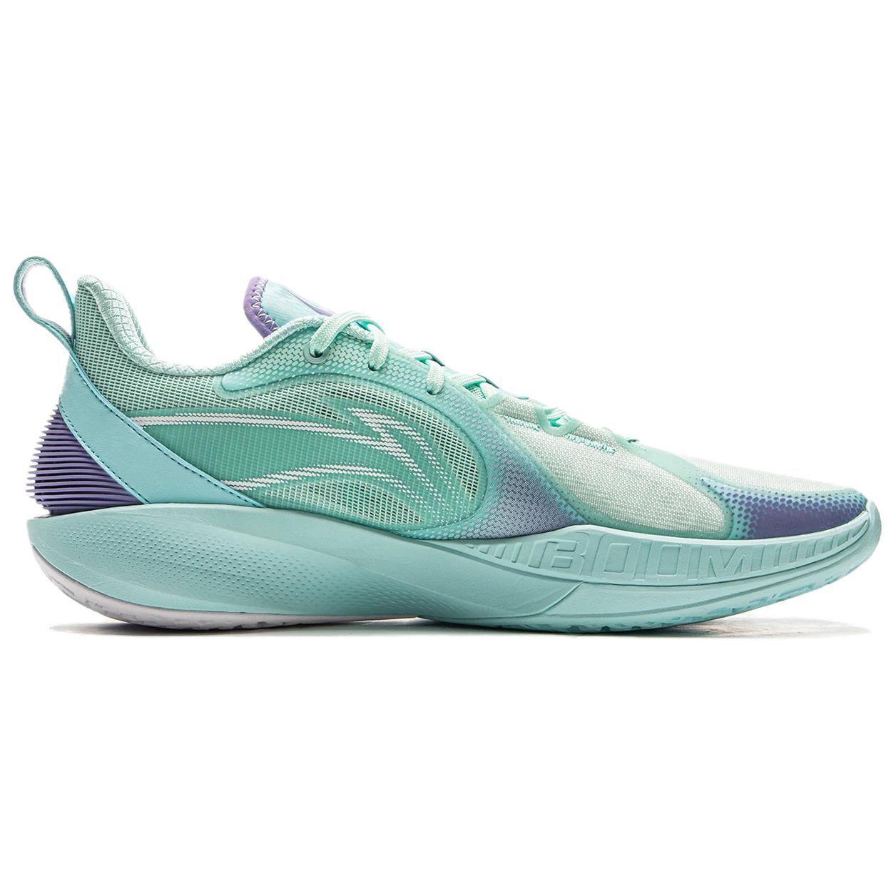 Li Ning Speed 2V2 Basketball Shoes Men’s Low Top Floating Green Sky Blue