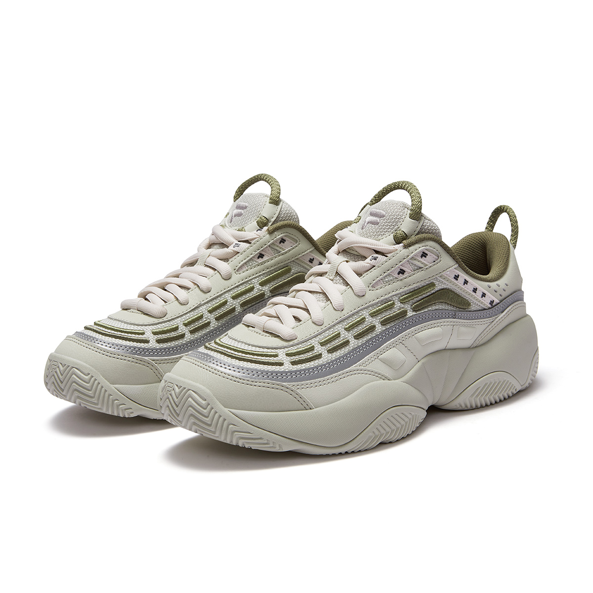 FILA FUSION FIRE Flame Shoes Abrasion Resistant Low top Vintage Basketball Shoes Men’s Silver Gray