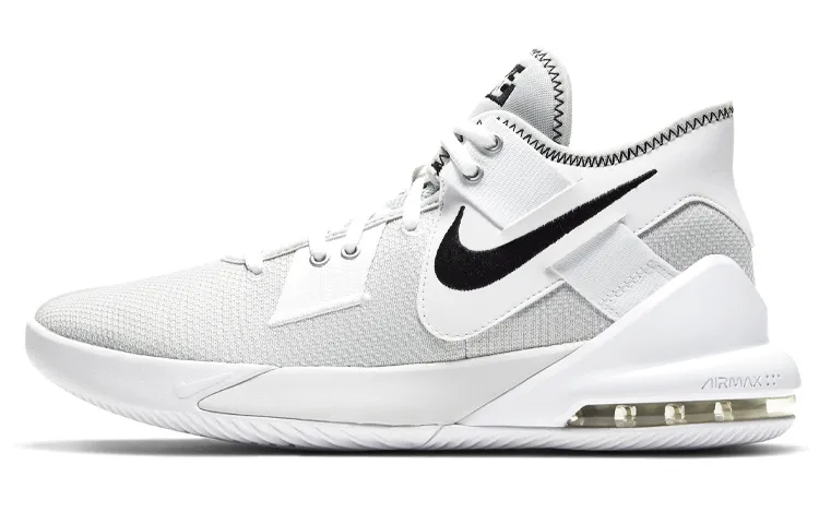 Nike Air Max Impact 2 Versatile Mid top Performance Basketball Shoes Men's White Gray Black International Version
