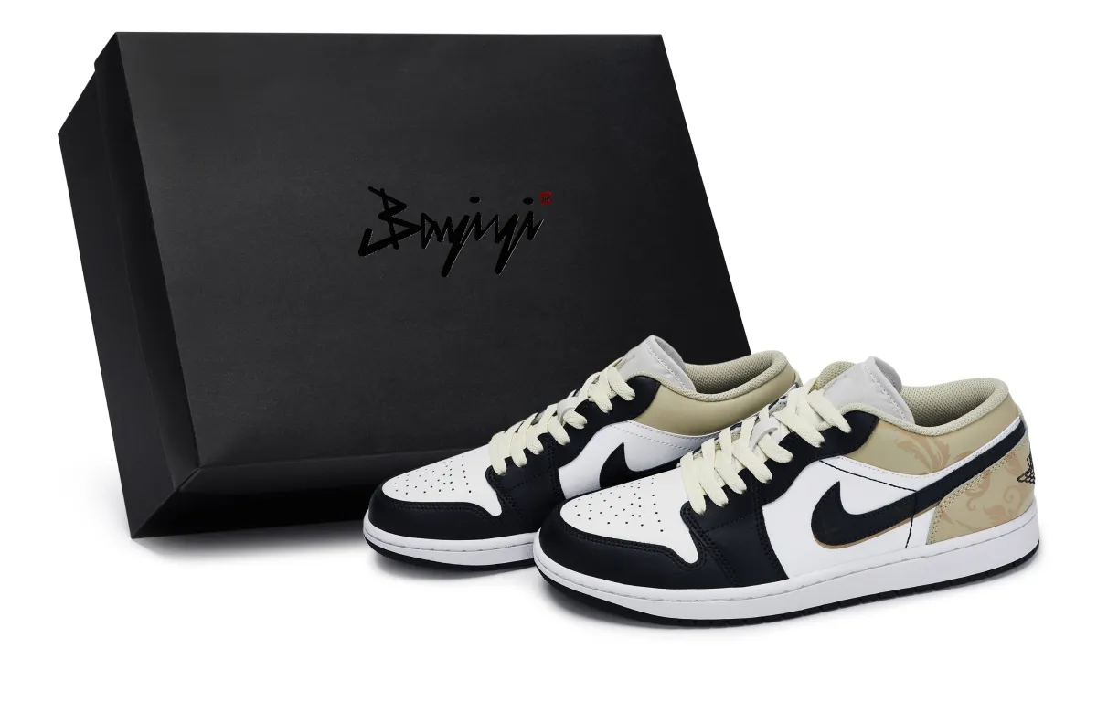 Jordan Air Jordan 1 811 Manufacturing, Flora In Grass, Special Shoe Box Low top Vintage Basketball Shoes Men's