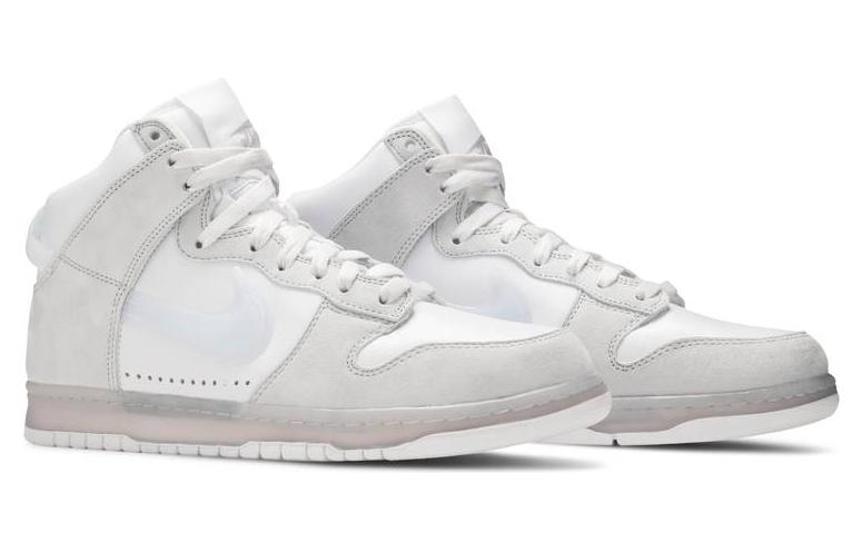 Кеды Nike x Slam Jam Dunk High (серо-белые) — фото 3