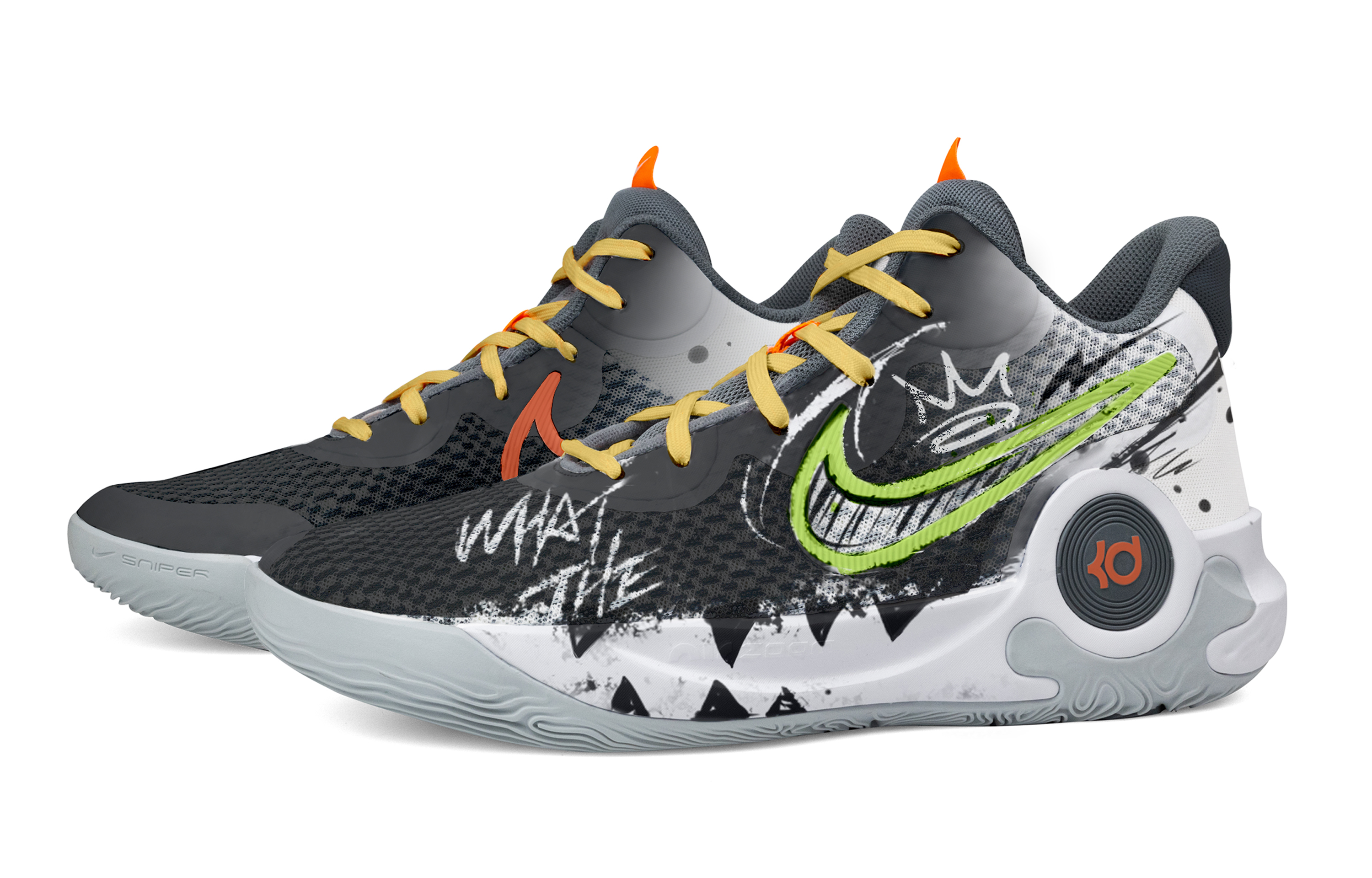Nike KD Trey 5 IX Cushioning Abrasion Resistant Impact Resistant Super Light Mid top Basketball Shoes Unisex Gray Black