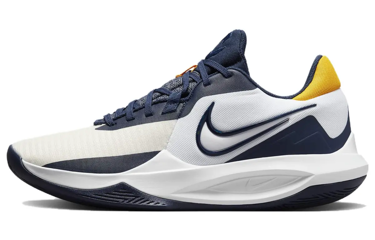 Nike Precision 6 White Midnight Navy Gold