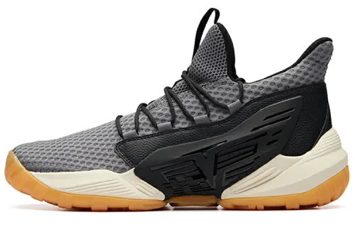 Anta Bastard Cushioning Slip Resistant Abrasion Resistant Breathable Mid top Vintage Basketball Shoes Men's Black Gray