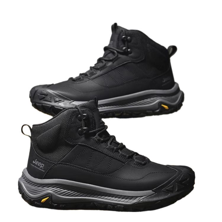 Jeep Mid top Mountaineering Shoes Unisex Black