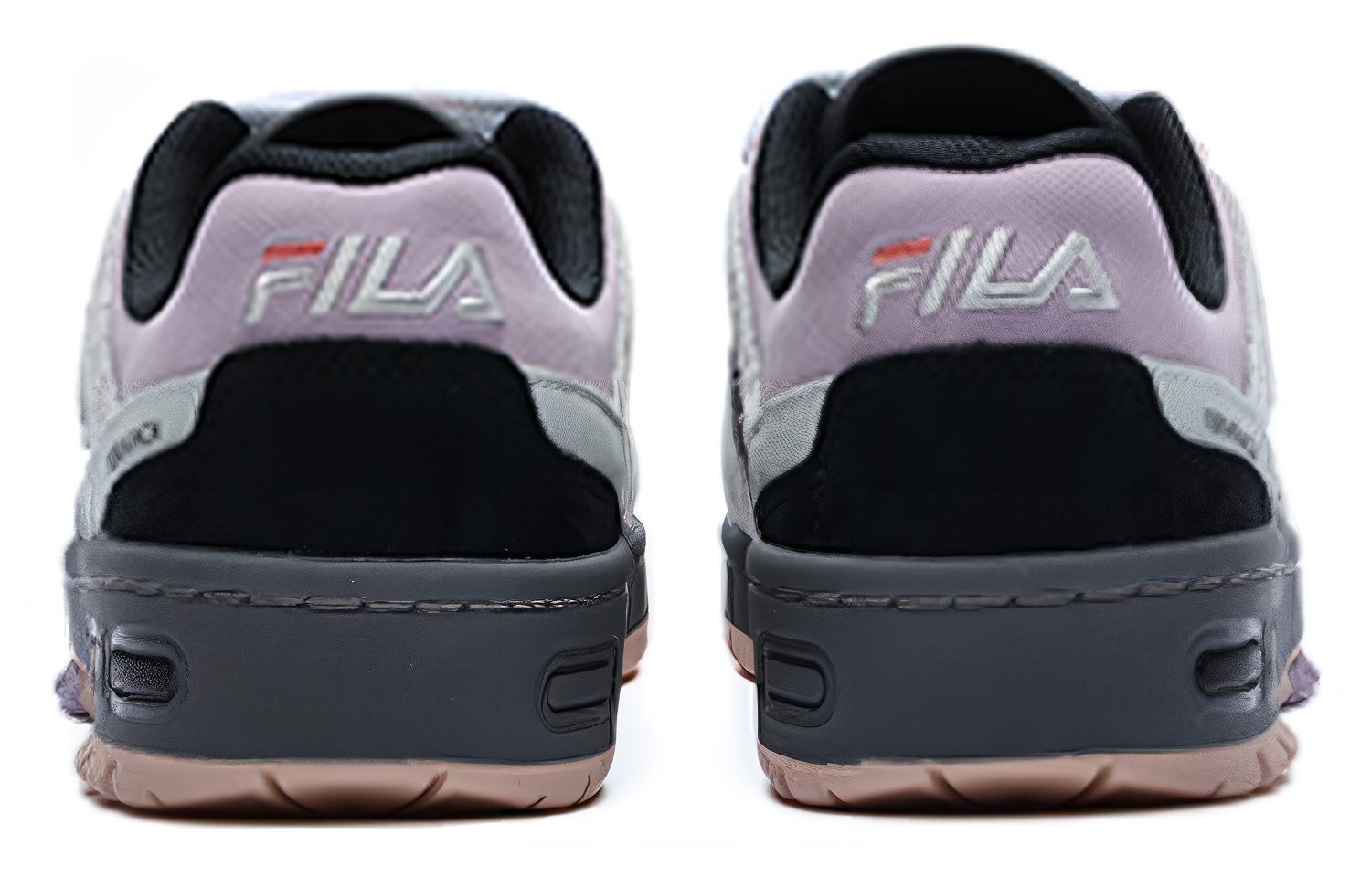 FILA FUSION Heritage Leather Low top Vintage Basketball Shoes Women’s Black Gray