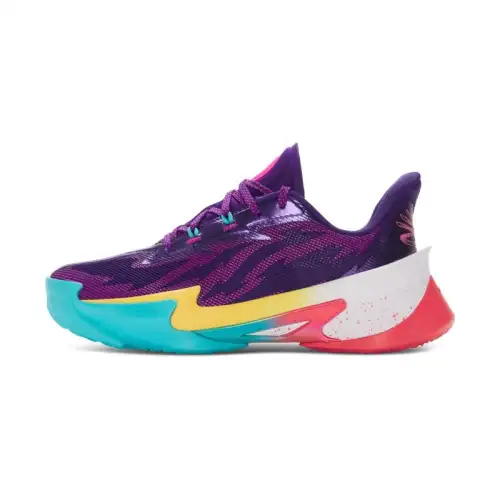 Under Armour CURRY SERIES 7 Cushioning Abrasion Resistant Rebound Basketball Shoes Unisex Purple