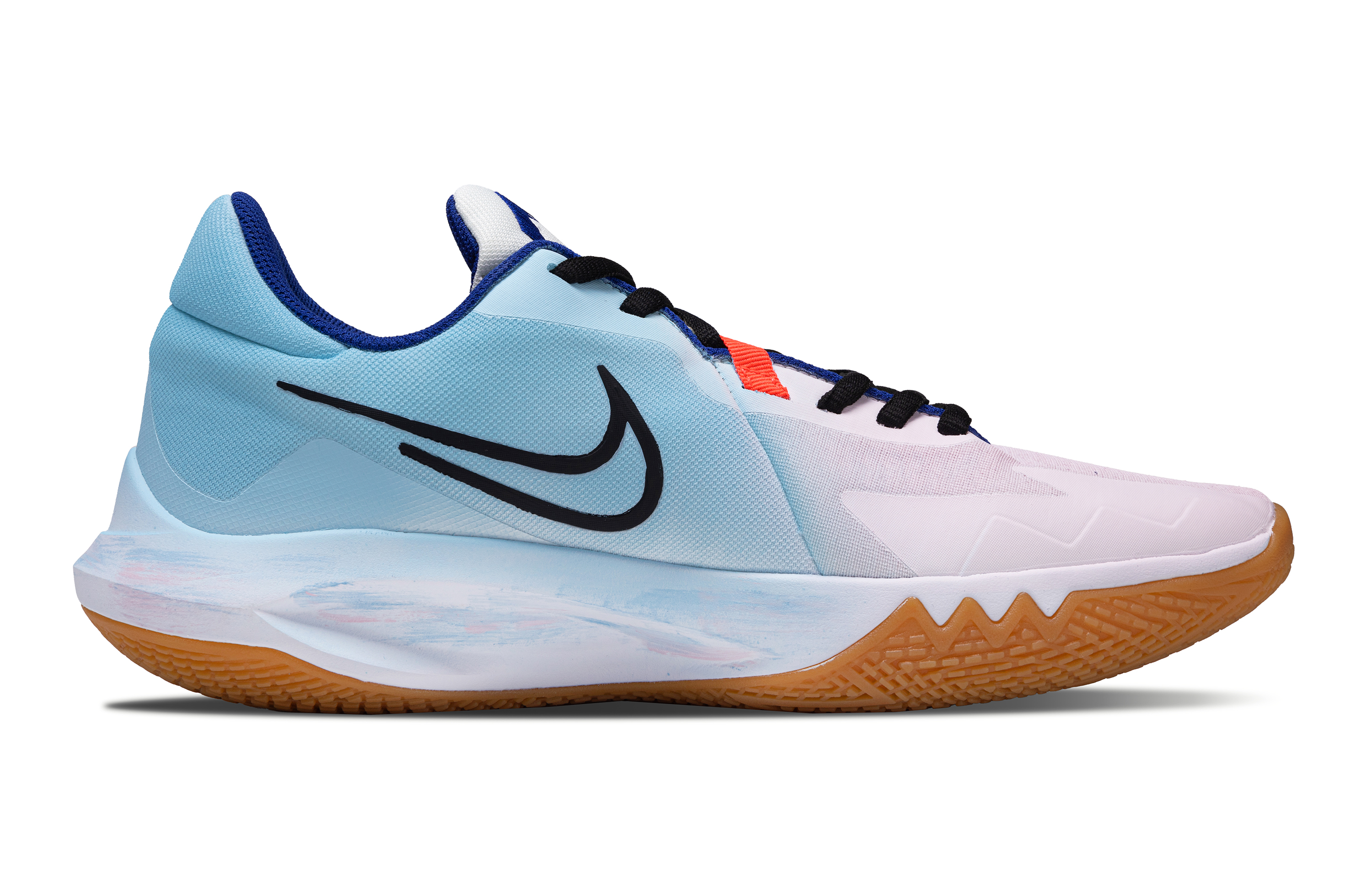 Nike Precision 6 Colorful Shooting Stars Abrasion Resistant Low top Basketball Shoes Unisex Blue Pink