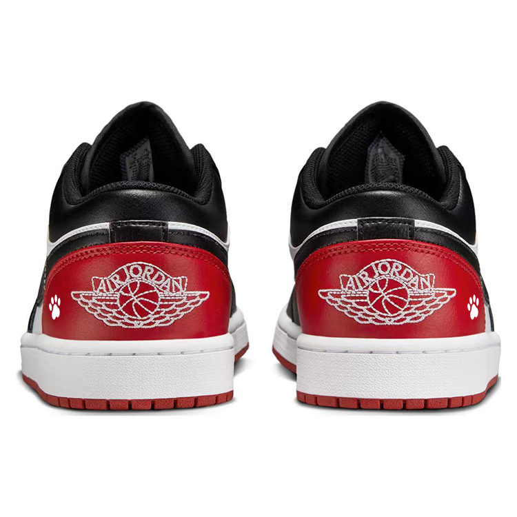 Jordan Air Jordan 1 Slip Resistant Low top Vintage Basketball Shoes Women’s Black Red