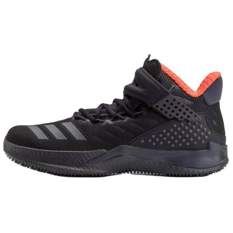 Adidas Ball 365 Cushioning Slip Resistant Mid top Basketball Shoes Men's Black Gray Red