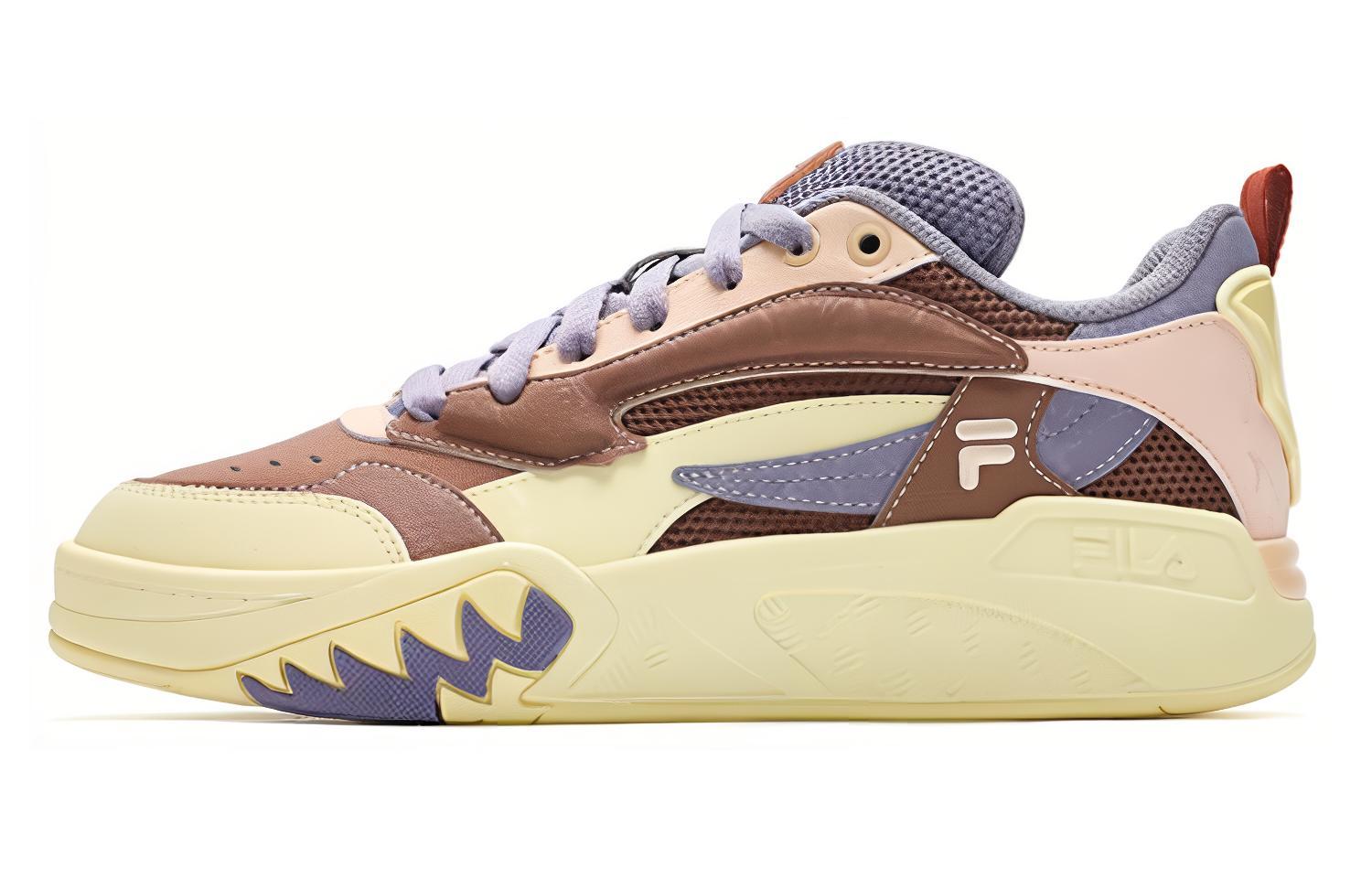 FILA Low top Vintage Basketball Shoes Women’s Light Yellow Purple