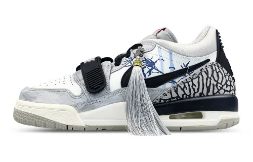 Jordan Legacy 312 Abrasion Resistant Slip Resistant Low top Vintage Basketball Shoes Men's Gray