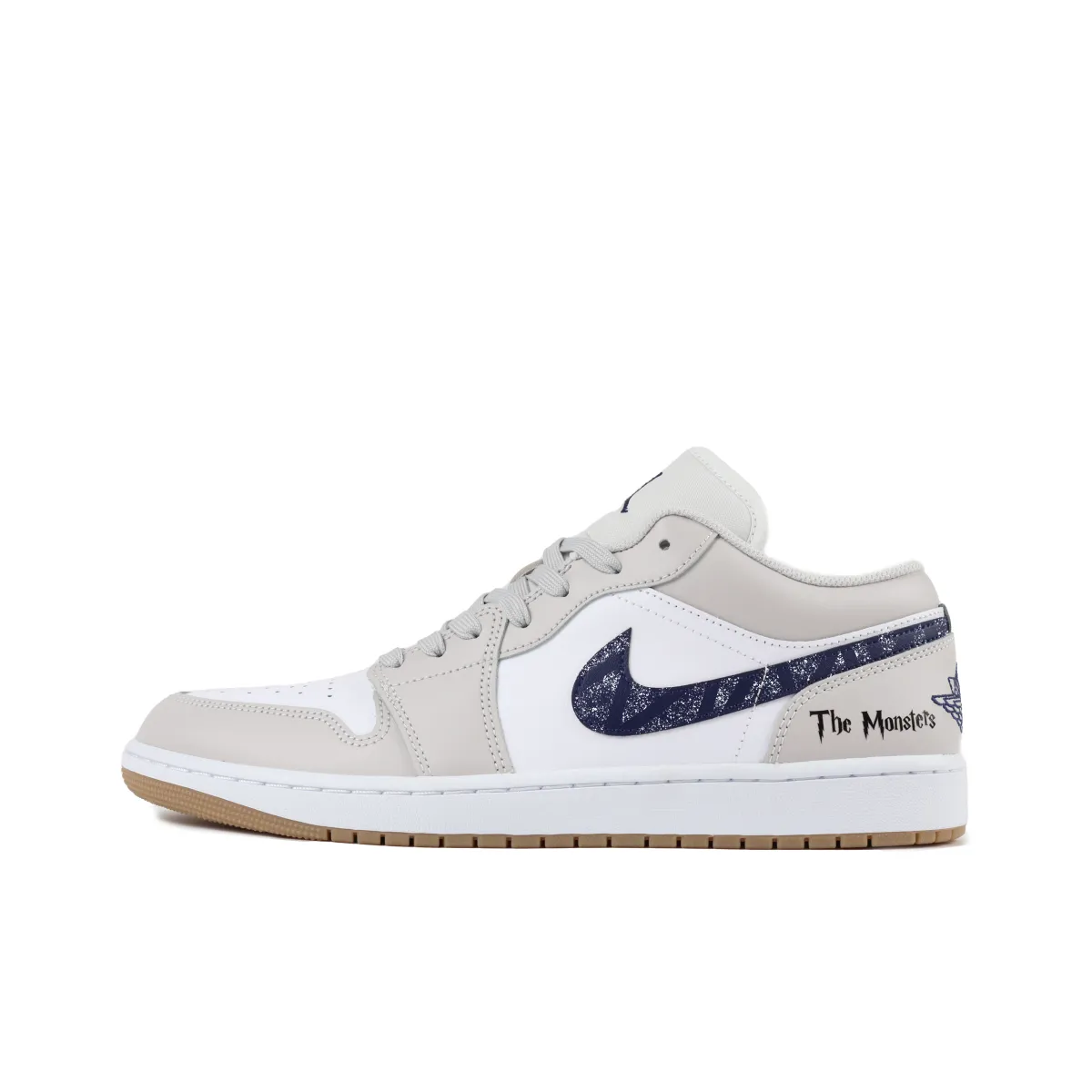 Jordan Air Jordan 1 Abrasion Resistant Support Low top Vintage Basketball Shoes Unisex Gray White
