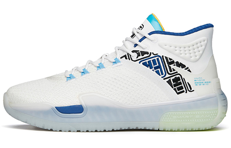 ANTA Basketball Collection Basketball Shoes Men’s Mid Top Anta White/Spectrum Blue/Black