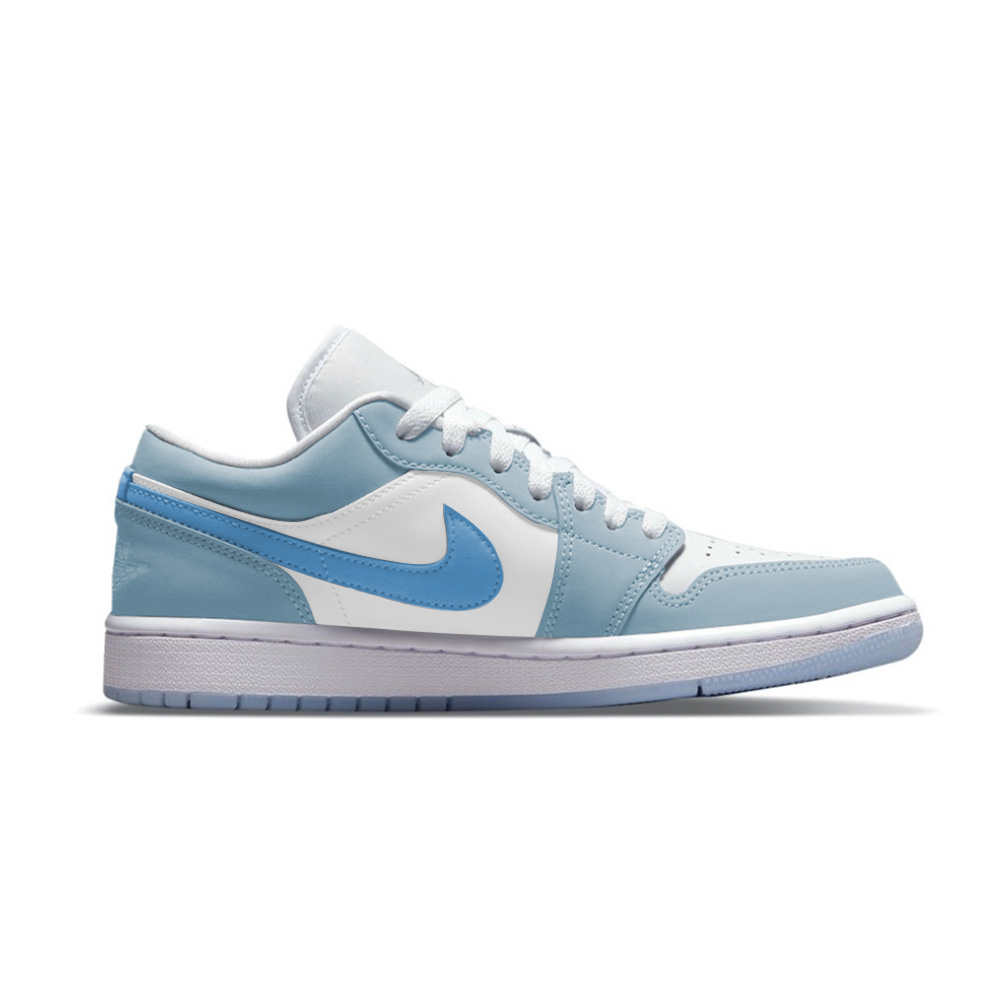 Jordan Air Jordan 1 Cushioning Slip Resistant Abrasion Resistant Low top Vintage Basketball Shoes Women’s Blue White