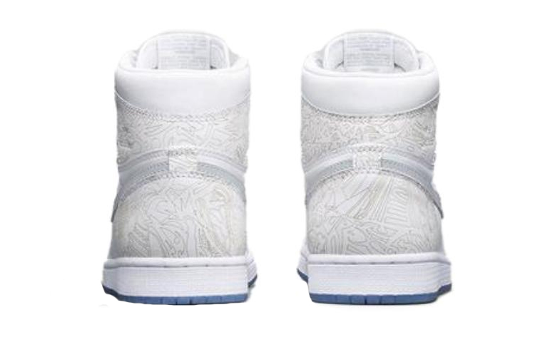 Мужские кроссовки Jordan Air Jordan 1 Retro 30th Anniversary Laser (белые) — 白/金属银 — фото 5