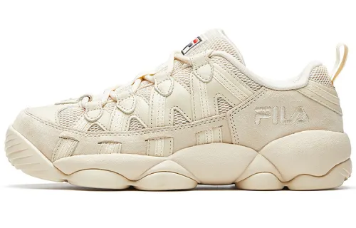 FILA Spaghetti Low Synthetic Leather Low top Vintage Basketball Shoes Women's Oat