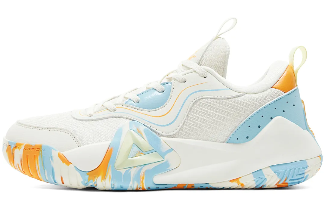 PEAK Fengji Taichi Low top Performance Basketball Shoes Men's Super Light White Blue