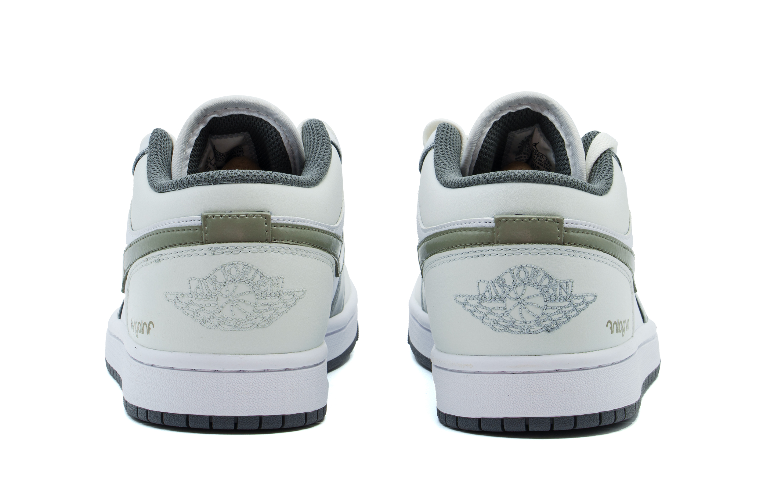 Jordan Air Jordan 1 Cushioning, Wear Resistant Low top Vintage Basketball Shoes Unisex Light Gray