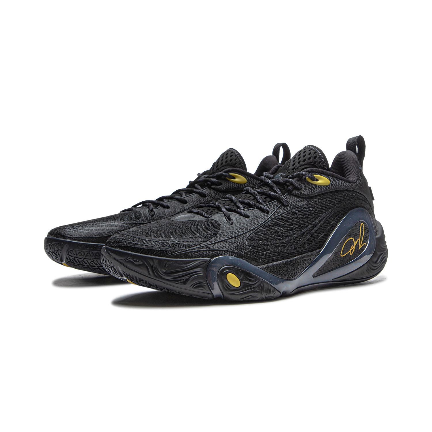 Li Ning DLO1 Cushioning Slip Resistant Rebound Grip Abrasion Resistant Low top Basketball Shoes Men’s Black