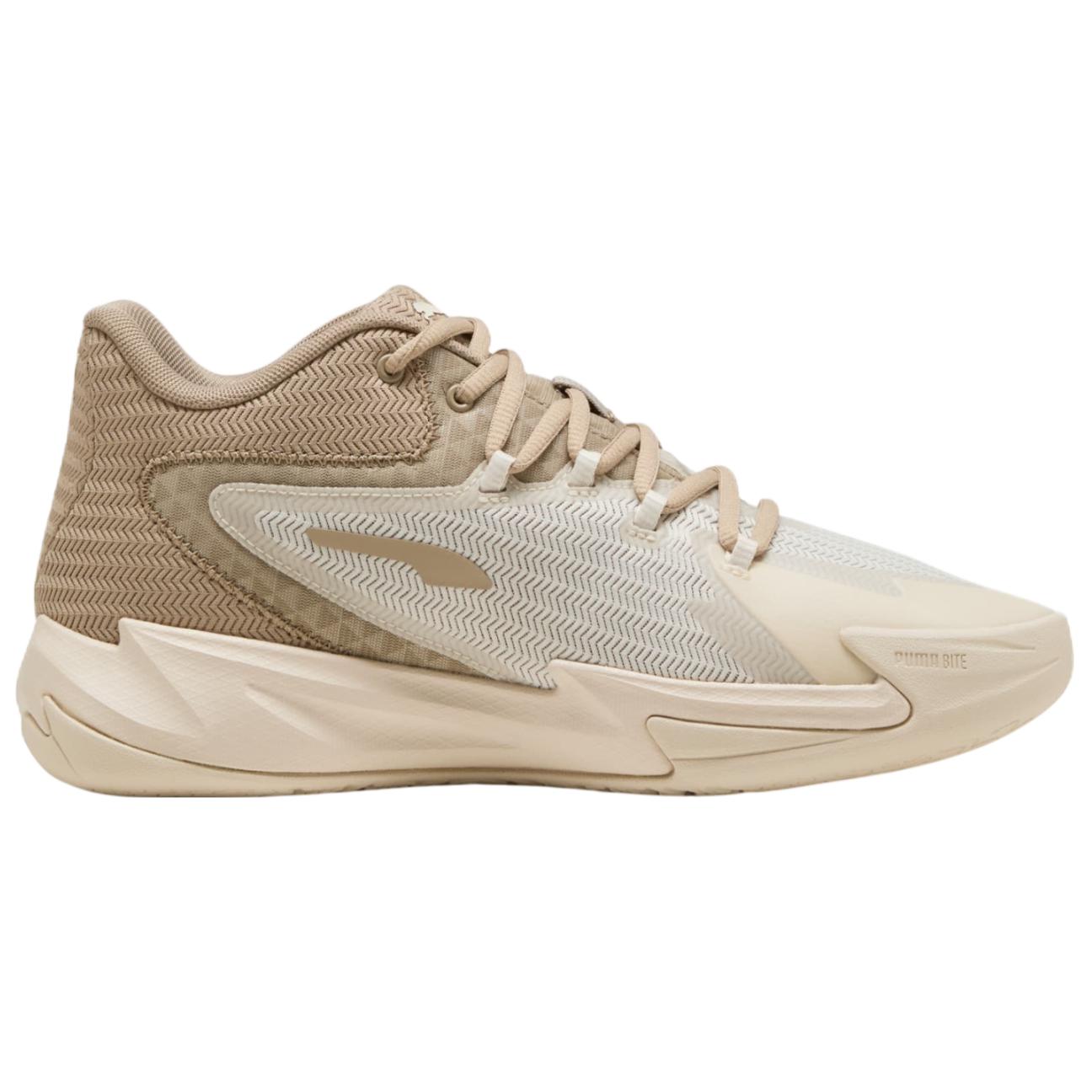 PUMA Dagger Comfortable Abrasion Resistant Mid top Basketball Shoes Unisex Beige Brown