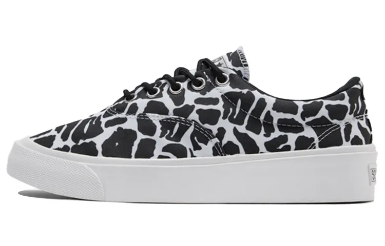 Converse Skidgrip Stylish Low Top Casual Canvas Shoes Black Gray Printing 'Black Gray'