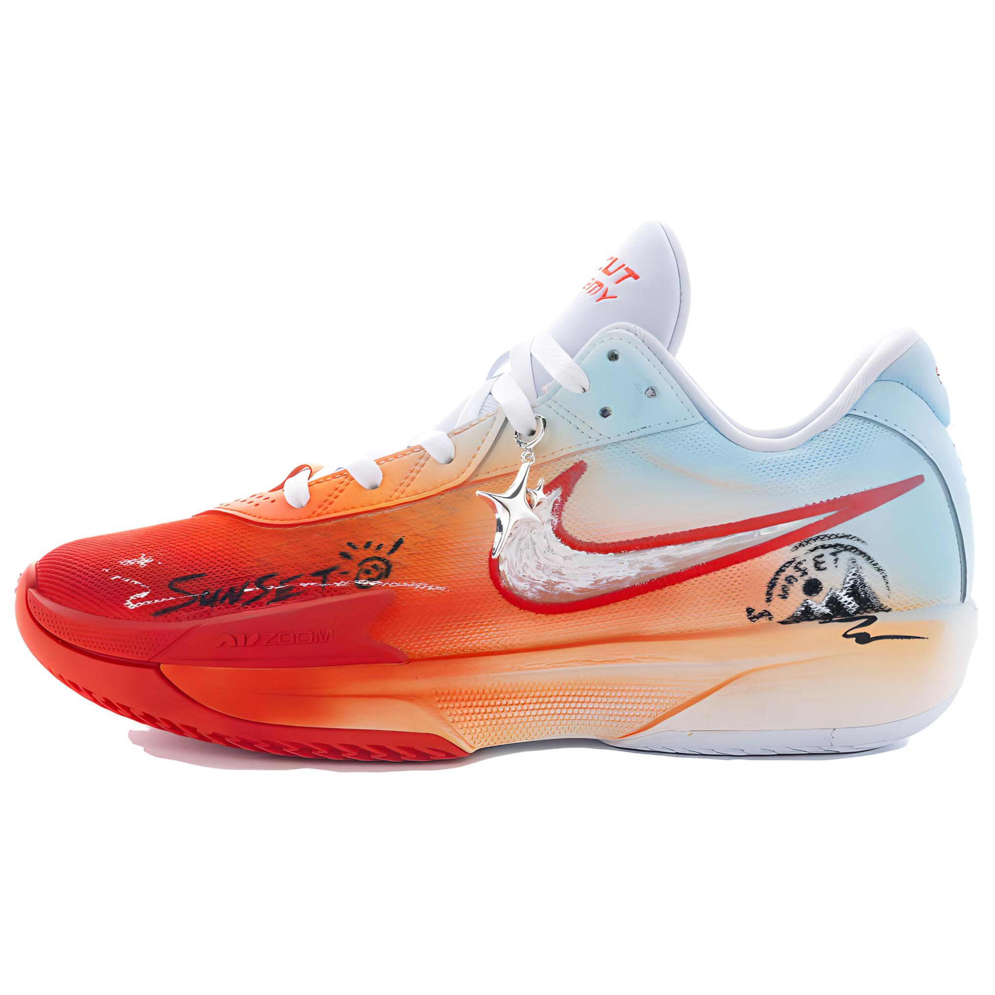Nike Air Zoom GT Hustle Sunset Glow Slip Resistant Abrasion Resistant Slip Resistant Abrasion Resistant Low top