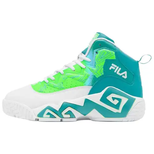 FILA MB Vintage Basketball Shoes Men's White Blue Green