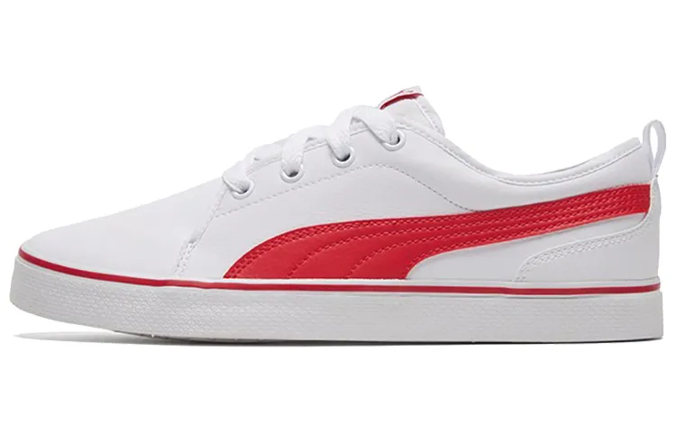 PUMA Street Retro Low Top Casual Skate Shoes Unisex White Red