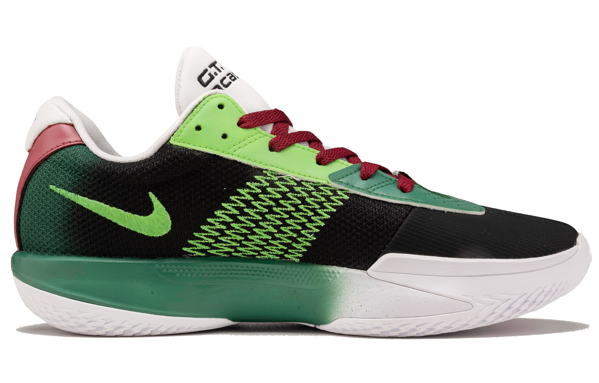 Nike Air Zoom G.T. Cut Academy Fabric Abrasion Resistant Abrasion Resistant Low top Basketball Shoes Unisex Black Green