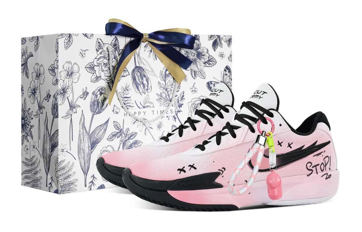 Nike Air Zoom G.T. Cut Academy Ink And Powder Fantasy Blue Box Slip Resistant Low top Basketball Shoes Men's Pink