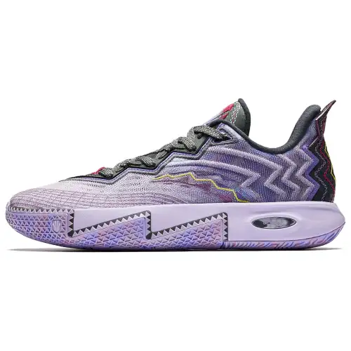 Anta KAI 2 Irving II remember nitrogen technology professional practice fabric synthetic leather low top midfoot carbon plate basketball shoes men's gray purple