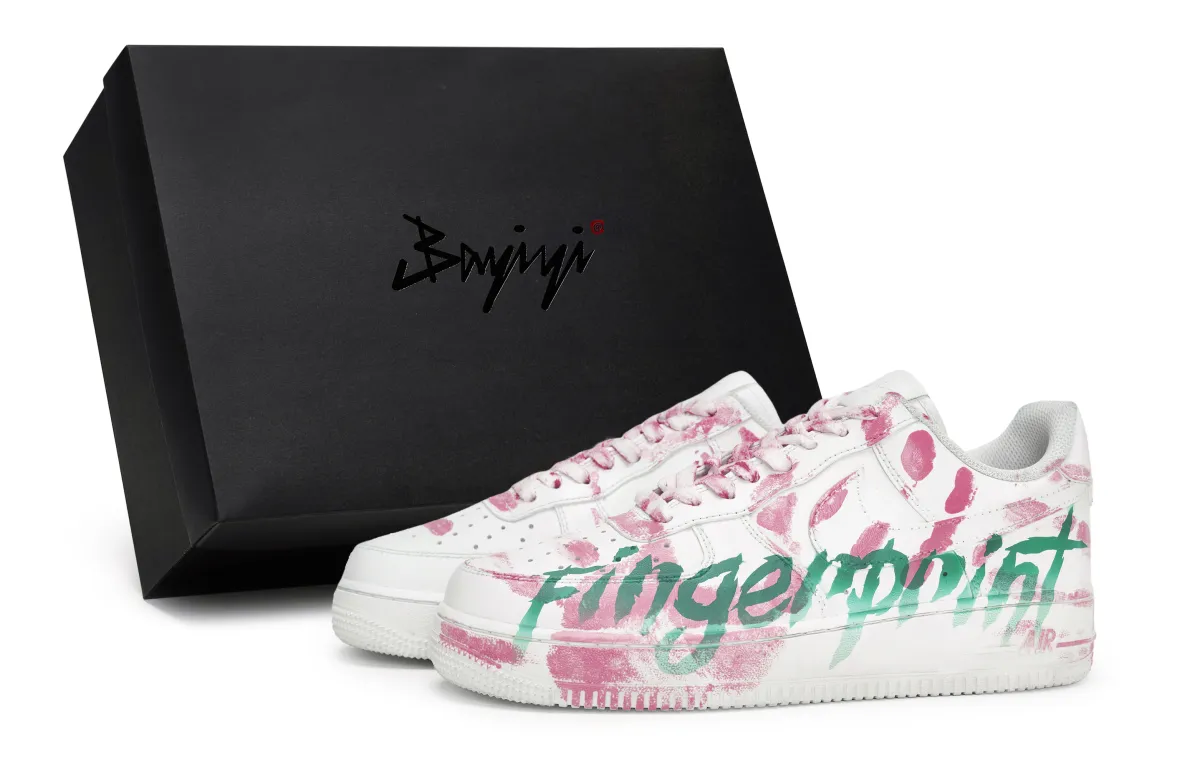 Nike Air Force 1 Special Shoe Box Slip Resistant Abrasion Resistant Low top Skateboard Shoes Unisex White Pink Green