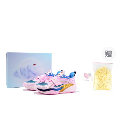 Anta KAI 1 Cushioning Abrasion Resistant Cushioning, Wear Resistant Low top Basketball Shoes Men's Blue Pink