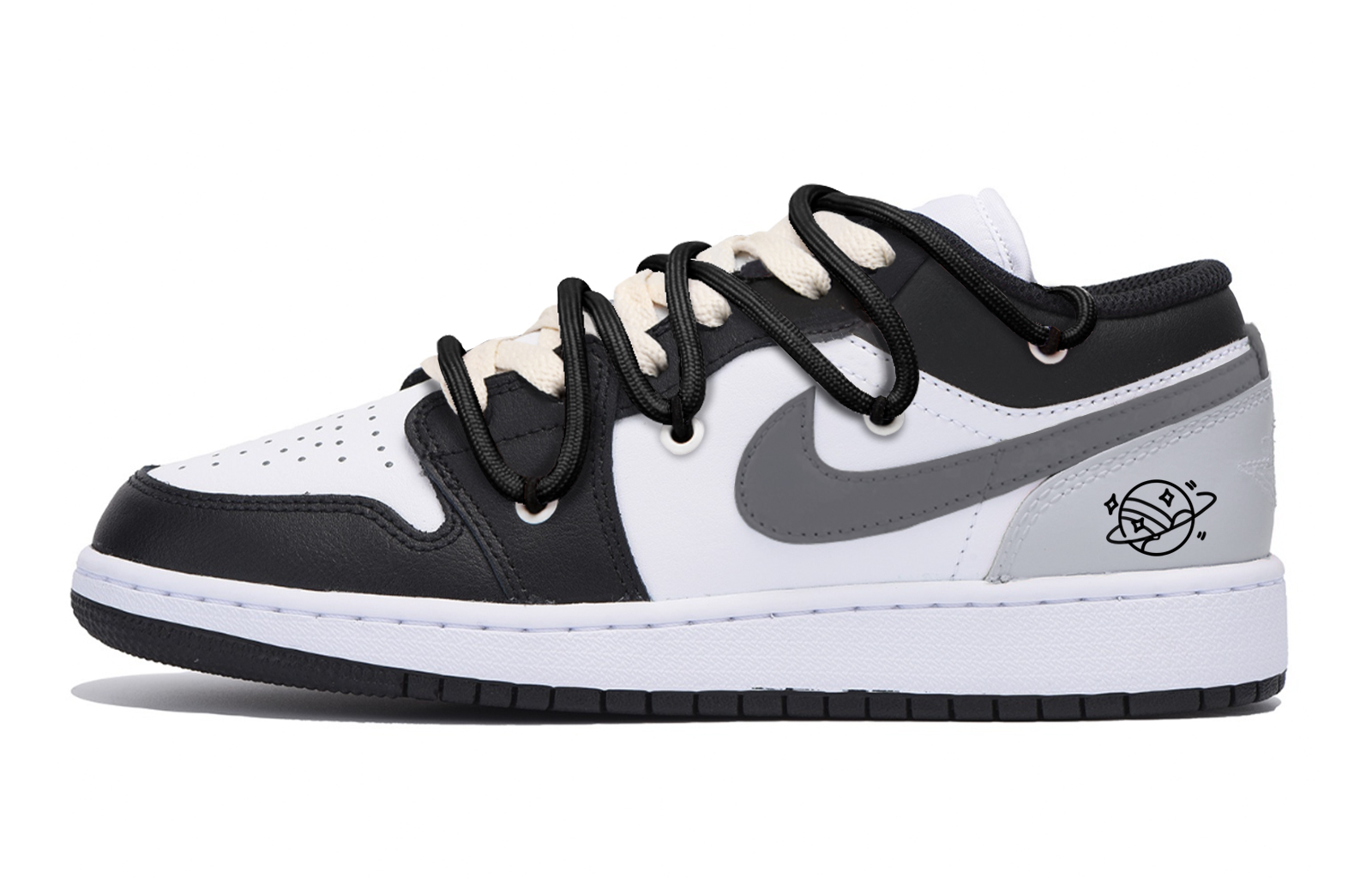 Jordan Air Jordan 1 Abrasion Resistant Slip Resistant Low top Vintage Basketball Shoes Men’s Dark Gray